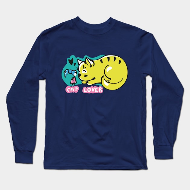 Cat lover Long Sleeve T-Shirt by Elena Romashko